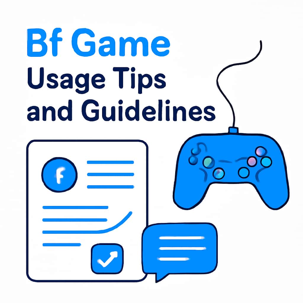 An educational diagram about Bf Game usage tips.