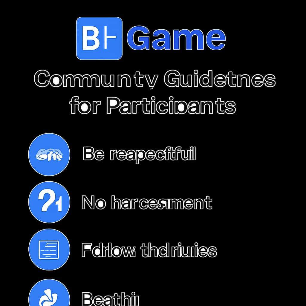 An educational diagram highlighting key aspects of the community guidelines for Bf Game participants.