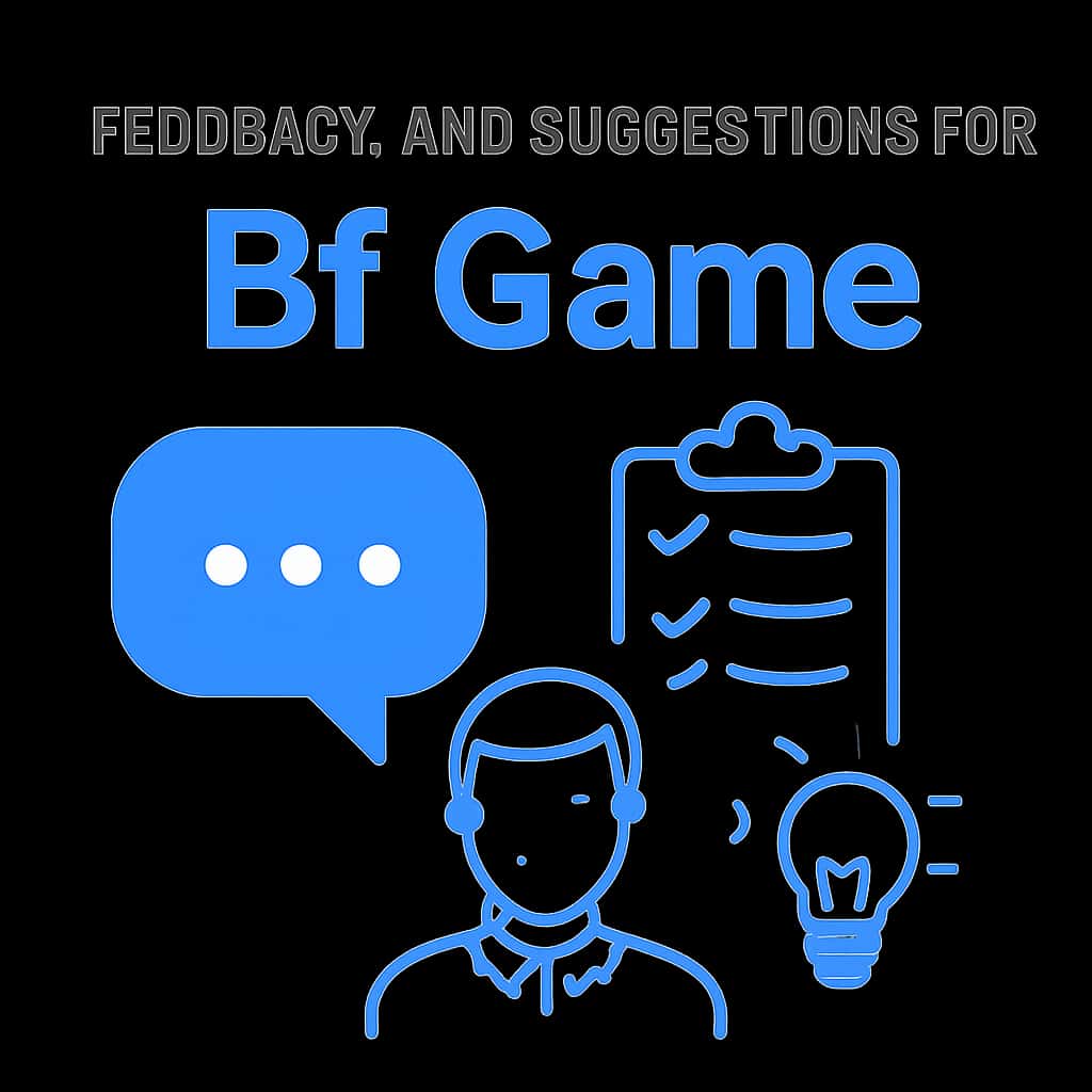 Illustration demonstrating the process of submitting feedback for Bf Game.