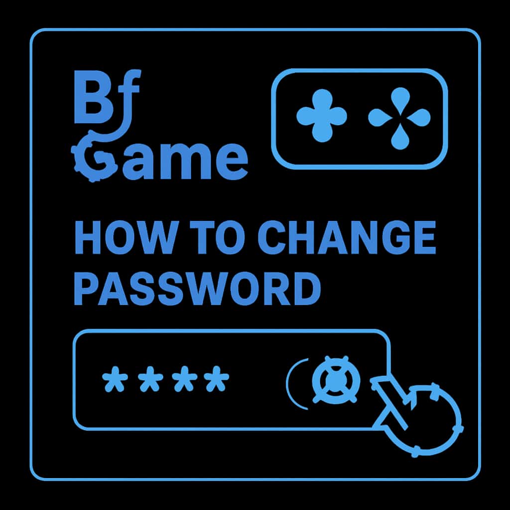 Illustration showing steps to change Bf Game password.