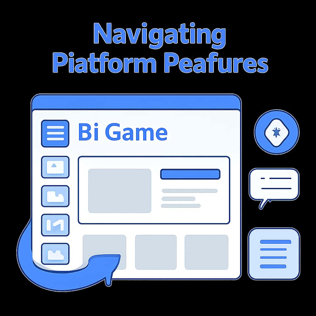 An educational diagram illustrating the features of the Bf Game platform.