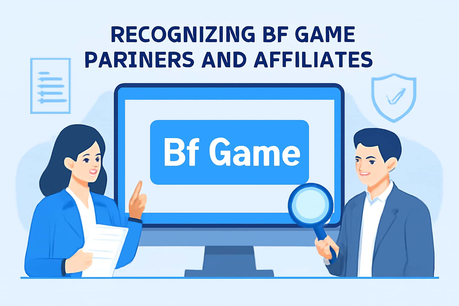 Informational scene showcasing Bf Game partnerships.