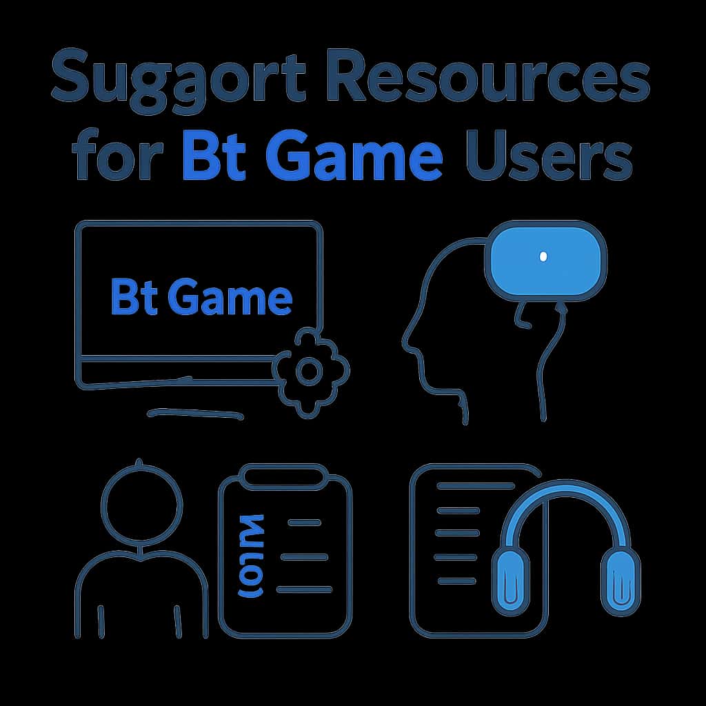An educational diagram detailing the support resources for Bf Game users.