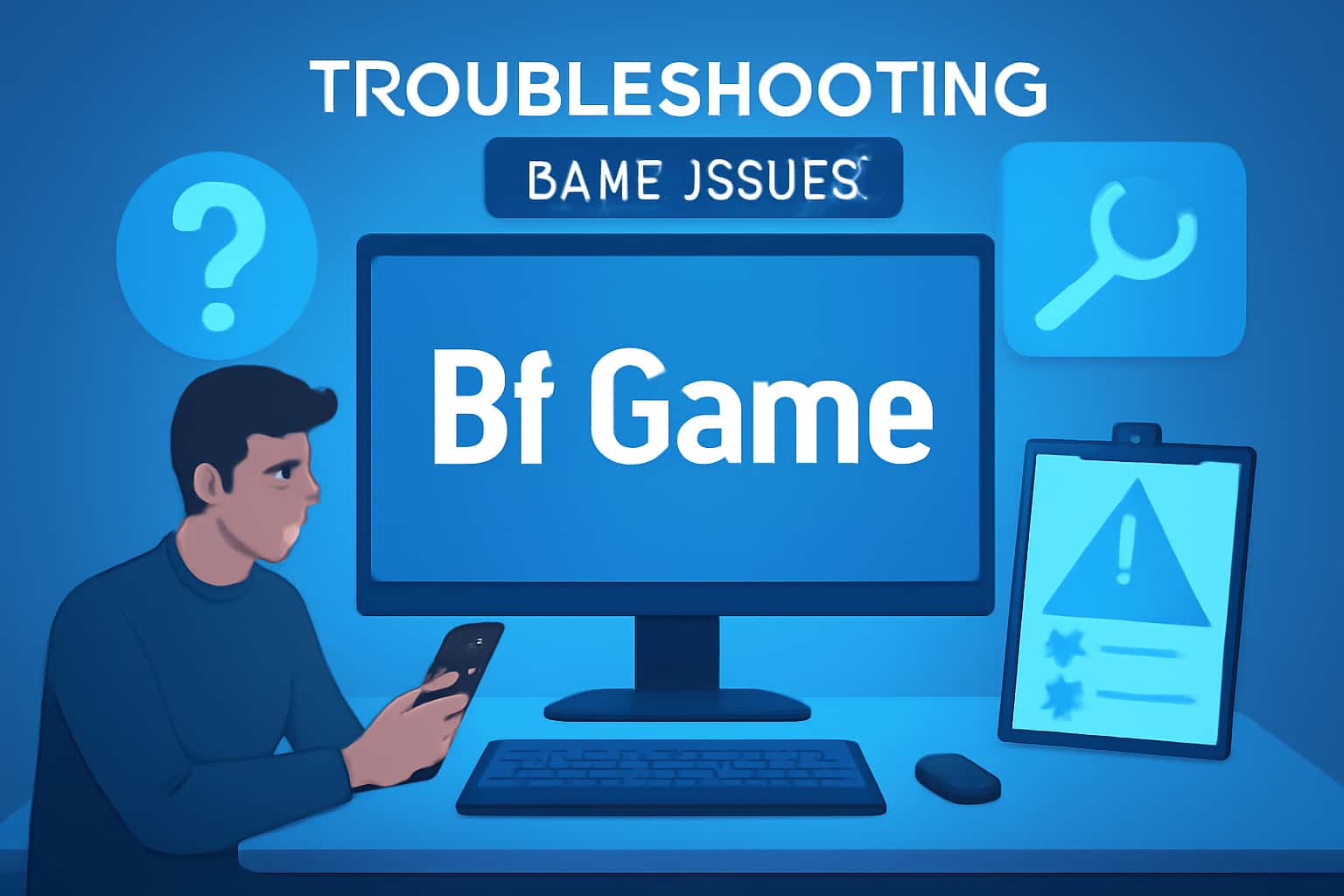 A professional setting illustrating how to troubleshoot Bf Game issues.