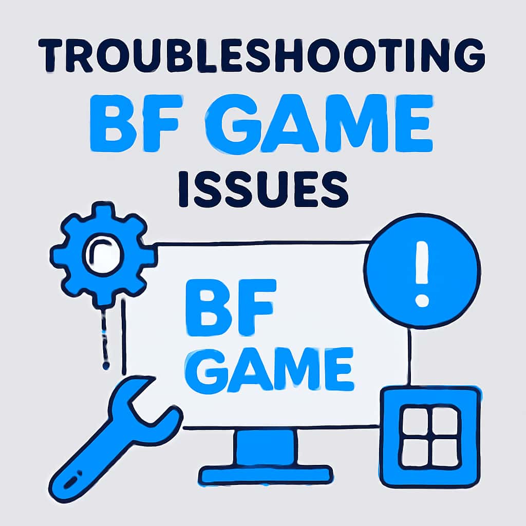 An educational diagram illustrating troubleshooting steps for Bf Game.